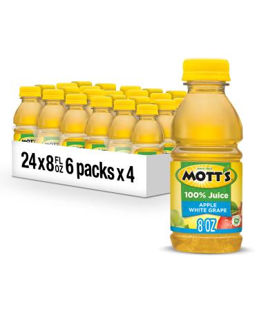 Mott's 100% Apple White Grape Juice 8 fl oz bottles (Pack of 24) Apple White Grape 8 Fl Oz (Pack of 24)