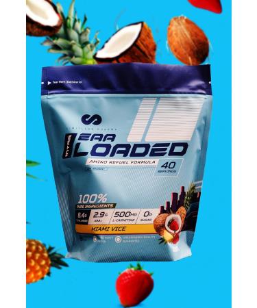 Limitless Pharma EAA Loaded | Intra Workout Essential Amino Acid Supplement | EAAs BCAAs L-Carnitine Electrolytes Sugar Free | Post Workout Muscle Recovery Energy Hydration | 40 Servings (Miami Vice) - Buy Online on GoSupps.com