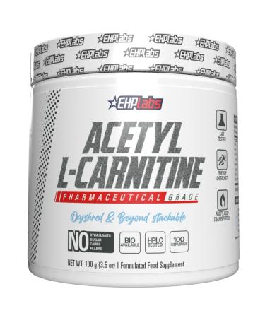 EHPlabs Acetyl L Carnitine - Supports Natural Energy Production Aids Metabolism Assists in Healthy Brain Function Supports Heart Health Non GMO Vegan Gluten Free - 100 Serves