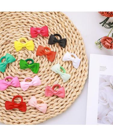 40 Pcs Hair Bows for Girls - Elastic Hair Bands Hair Accessories for Baby Kids Toddler Girls - Buy Online on GoSupps.com