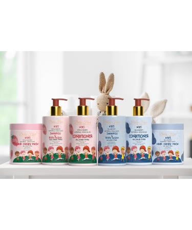 Vegan Strawberry Shampoo & Body Wash for Kids | pH-Balanced Sulfate-Free Baby Hair Care - Buy Online on GoSupps.com