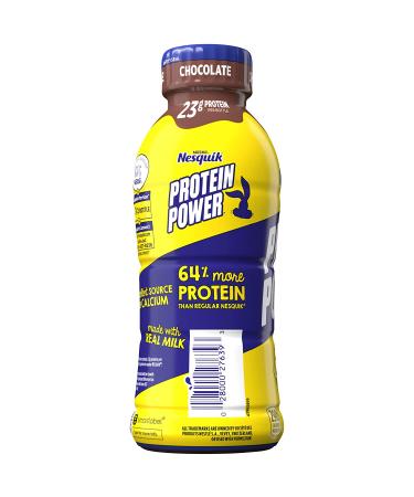 Nestle Nesquik Protein Plus Chocolate Milk - 14 Fl Oz (Pack of 12) - Buy Online on GoSupps.com