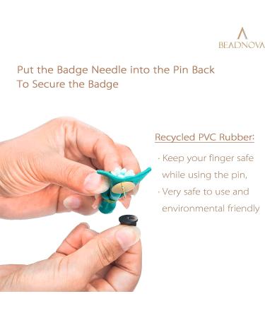 Beadnova 50pcs Rubber Pin Back Butterfly Clutch Backings for Badges & Lapel Pins - Buy Online on GoSupps.com