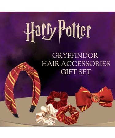 Harry Potter Hair Accessories for Girls Gryffindor Design Includes Hair Elastics Clip and Hair Band Hogwarts Gift | Red - Buy Online on GoSupps.com