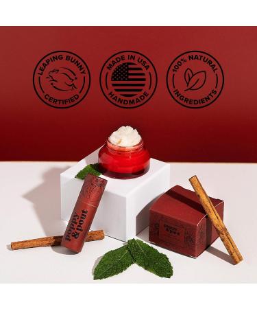 Poppy & Pout Jumbo Lip Balm 2 Pack All Natural Lip Balms & Moisturizers Hydrates with Beeswax Vitamin E Organic Coconut Island Coconut & Cinnamint - Buy Online on GoSupps.com