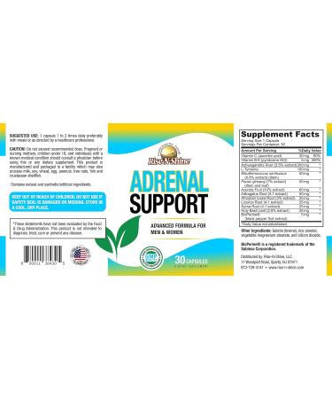 Rise-N-Shine Adrenal Daily Support Supplement - Help Revitalize Your Energy (30 Capsules) - Buy Online on GoSupps.com