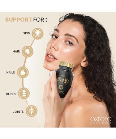 High Strength Advanced Collagen Complex for Radiant Hair, Skin & Nails - 1593mg | Premium Bovine Collagen Supplements for Women - 180 Caps - Buy Online on GoSupps.com