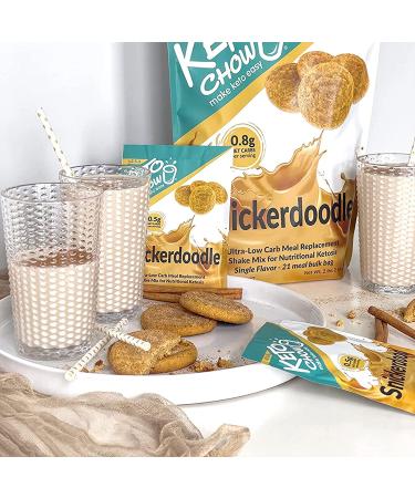 Keto Chow Snickerdoodle Meal Replacement Shake Powder - Single Meal Sample 1.6oz | Low Carb, Protein Rich, Delicious Keto Food Substitute - Buy Online on GoSupps.com