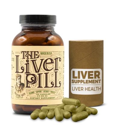 The Liver Pill 120 Capsules - Herbal Liver Cleanse Detox & Repair Pills with Burdock Root Milk Thistle Rosemary and Flax Seed - Non-GMO Organic and Natural Liver Detox Pills for Men and Women