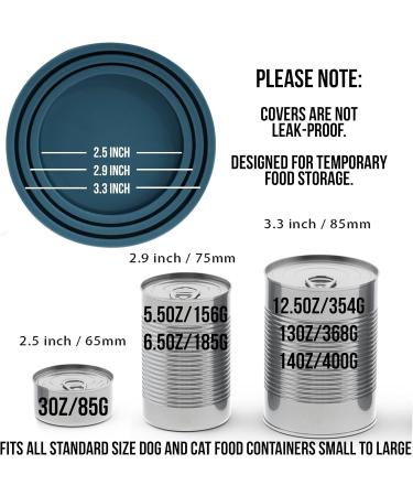 OHMO Pet Can Tin Lids Universal Size BPA Free Silicone Covers for Cat and Dog Food (70g 85g 200g 400g.etc.) Dark Blue 2-Pack 70-420g Dark Blue - Buy Online on GoSupps.com