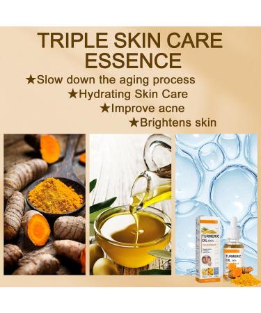 Turmeric Oil Facial Serum Turmeric Spot Correcting Serum & Illuminating Serum improves dullness diminishes spots improves skin tone moisturises and illuminates suitable for all skin type (10ML) - Buy Online on GoSupps.com