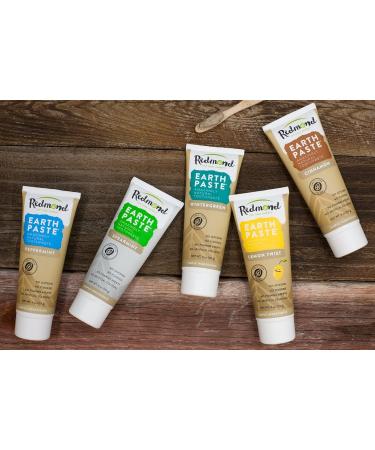 REDMOND Earthpaste Organic Lemon Twist Toothpaste 4oz (3 Pack) - All Natural, Vegan, Non-Fluoride, Non-GMO - Buy Online on GoSupps.com