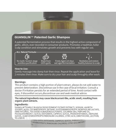 CONTIN Garlic Shampoo: Natural Scalp Treatment for Oily Sensitive Hair, Hair Loss, Growth, Anti-Thinning & Dandruff - Strengthen Roots, Clarify Follicles, Unscented - Thicker Fuller Hair - Buy Online on GoSupps.com