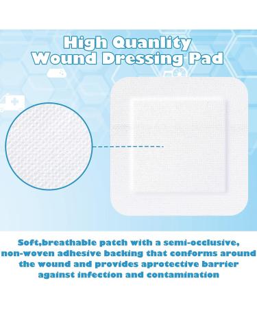 30 Pieces 6x6 Inch Bordered Gauze Island Dressing - Adhesive Wound Patches for Shower, Breathable Borders, Individually Packed - Buy Online on GoSupps.com