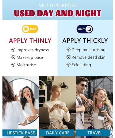  LYSdefeu Lip Repair Gel-2 Moisturizing Lip Balm Fragrance Free for Day and Night Lip Care Moisturizing Balm Kit for Dry and Chapped Lip Repair 10ml x 2 Pcs - Buy Online on GoSupps.com