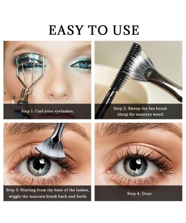 5PCS Folding Scalloped Lash Brush Set - Soft Mascara Fan Brushes for Perfect Lashes | Eyelash Makeup Tools for Upper & Lower Lashes - Buy Online on GoSupps.com