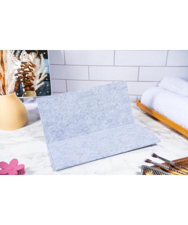 Glamza Hair Straightener Mat & Pouch - Made from Heat Resistant Safety Felt - Ideal for Home & Travel (Light Grey) - Buy Online on GoSupps.com