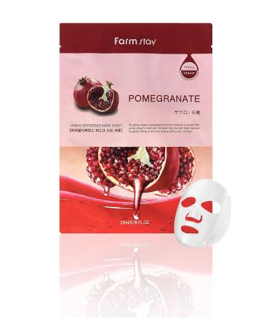 Farmstay Korean Pomegranate Anti-Aging Facial Mask Sheet - Pack of 10 | Boost Skin Elasticity & Even Skin Tone | International Shipping - Buy Online on GoSupps.com