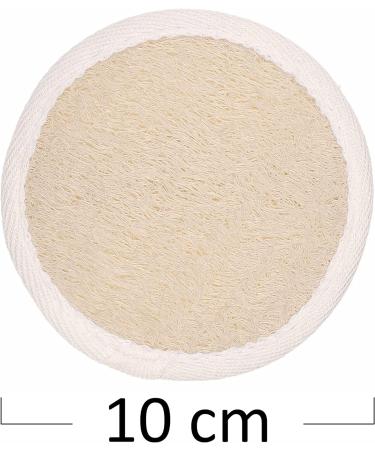 Natural Loofah Pads (Pack of 5) - Exfoliating Scrub Sponges for Shower/Bath - Essential Skin Care Product - Fibrous Texture - Face/Body Wash - Wet & Apply Soap - Buy Online on GoSupps.com