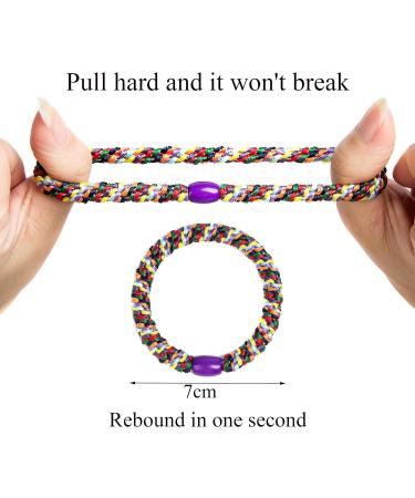 GYGYL 8Pcs Mixed Color Hair Ties for Women Girls - No Damage Ponytail Holders for Thick Hair (Style 9) - Buy Online on GoSupps.com