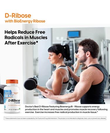 Doctor's Best D-Ribose 850 mg - BioEnergy Ribose 120 Veggie Caps for Energy Support - Buy Online on GoSupps.com