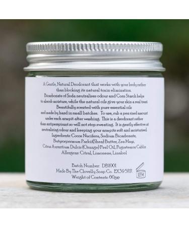 Clovelly Soap Co Natural Handmade Deodorant Balm Patchouli & Orange 60g Glass Jar - Buy Online on GoSupps.com