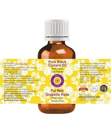 Dev Herbes Pure Black Currant Oil (Ribes Nigrum) - Cold-Pressed Natural Therapeutic Quality - 15ml (0.50 oz) - 1 Pack for Optimal Health - Buy Online on GoSupps.com