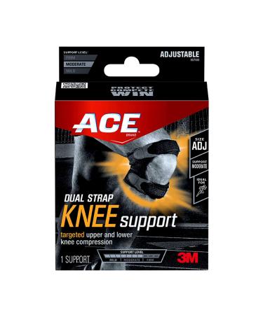 ACE Brand Dual Strap Knee Support Adjustable Black 1/Pack Dual Knee Strap