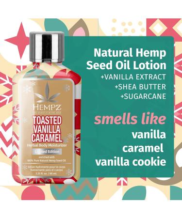 Hempz Mini Toasted Vanilla Caramel Body Lotion - Moisturizer for Men & Women | Holiday Gifts | 2.25 oz - Buy Online on GoSupps.com