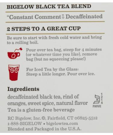 Bigelow Tea - Black Tea Constant Comment Decaffeinated - 20 Tea Bags - Buy Online on GoSupps.com
