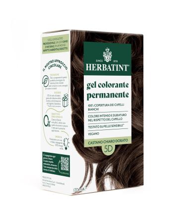 Herbatint Herbatint Permanent Hair Color Gel 5D Light Golden Brown - 170ml | Ammonia Free 100% White Hair Coverage | for Sensitive Skin with 8 Organic Natural Extracts