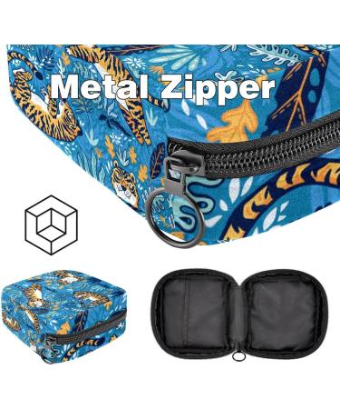 Women's Portable Binding Storage Bag - Tiger Blue - Multi-Color Menstrual & Tampon Holder for School & Office - Buy Online on GoSupps.com