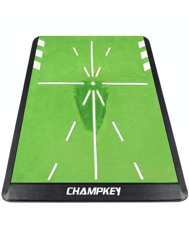 CHAMPKEY Premium Golf Impact Mat 1.0 Edition | Analysis Swing Path and Correct Hitting Posture Golf Practice Mat | Advanced Guide and Rubber Backing Golf Hitting Mat M(13" x 17")