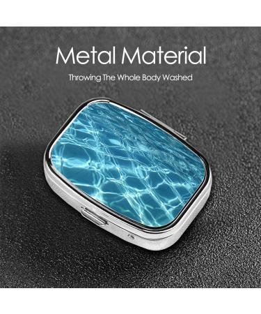 Swimming Pool Water Printing Pill Case | 2 Compartment Small Pill Box & Travel Organizer - Perfect Gift for Travel & Pocket - Buy Online on GoSupps.com