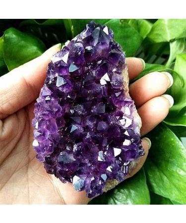 Natural Crystal Rough 1PC 80-100g Natural Brazilian Amethyst Stone Quartz Crystal Cluster Rock Specimens Ornament Home Decor dingchi Purple - Buy Online on GoSupps.com