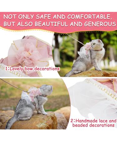 Escape Proof Pink Cat Harness and Leash Set for Small and Large Cats - Junsirs (Pink S 7.09-8.66 (18-22cm)) - Buy Online on GoSupps.com