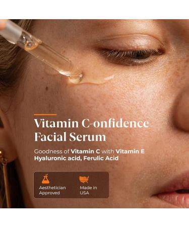 Vitamin C Serum with Ferulic Acid & Vitamin E | Brightening & Firming Hydrating Serum | Improve Discoloration & Uneven Tone | Natural Skin Care - 1oz - Buy Online on GoSupps.com