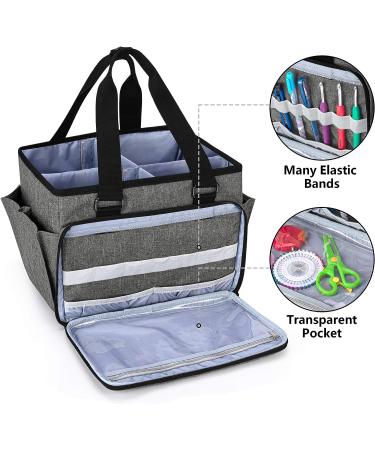 YARWO Sewing Accessories Organizer - Craft Storage Tote Bag in Gray - Buy Online on GoSupps.com