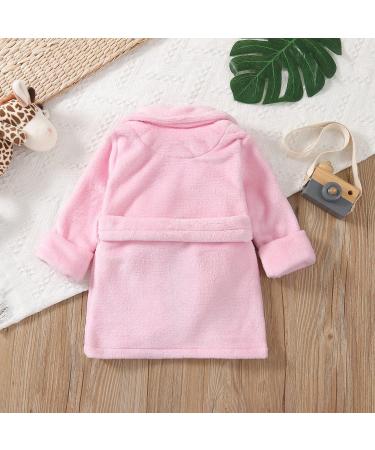 Soft Pink Jelly Baby Toddler Bathrobe | Flannel Nightwear for Boys & Girls | Cozy Winter Pajamas 4-5 Years - Buy Online on GoSupps.com