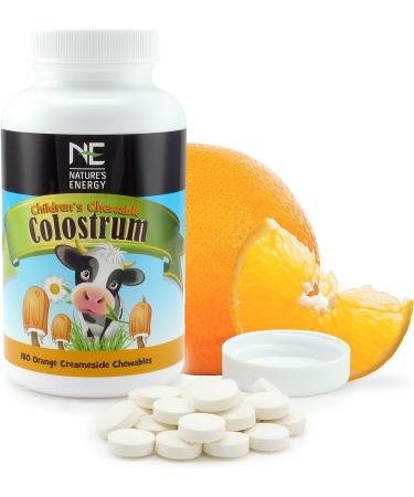 Nature's Energy Children's Colostrum Supplement Tablets - Orange Creamsicle Flavor - Buy Online on GoSupps.com