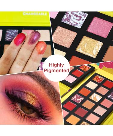Declining City 18Color Matte Pearl Light Shimmer Eyeshadow Waterproof Smoky Makeup Palette - Buy Online on GoSupps.com