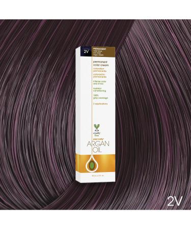 One N Only Permanent Hair Color - Argan Oil Hair Dye for Rich Tones & Gray Coverage - 2V Violet Black - Improve Moisture & Elasticity (3 oz - Buy Online on GoSupps.com