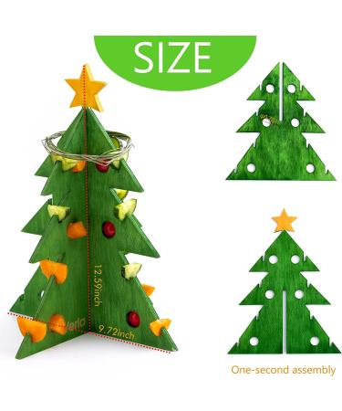 Christmas Tree Foraging Puzzle Toy - Guinea Pig, Bunny, Hamster, and Rabbit Enrichment - Wooden Interactive Toy and Treat Feeder - Small Pet Xmas Gift - Buy Online on GoSupps.com