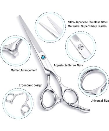 Hair Cutting Scissors Aethland Japanese 9CR Stainless Steel Professional Barber Hairdressing Shears (Trimming Shaping Grooming Shears) for Men Women Pets Home Salon Barber Haircut Kit 6.5" - Buy Online on GoSupps.com