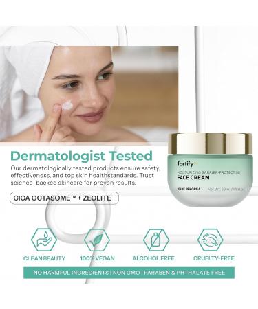 Fortify Skincare Face Cream with Peptides & Collagen 3-in-1: Detox Treat Boost Hydrating Firming Anti-Aging Moisturizer Dermatologist Tested Korean Skin Care Vegan Clean Beauty 1.7 Oz - Buy Online on GoSupps.com