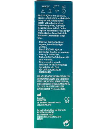 Buy Solocare Aqua Care Product for Soft Contact Lenses - Double Pack (2 x 360 ml) | International Shipping Available - Buy Online on GoSupps.com