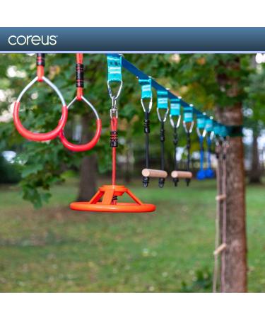 Ninja Wheel Obstacle for Kids - Hanging Monkey Wheel for Warrior Course with Swivel Slackline Spinner Attachment - Buy Online on GoSupps.com