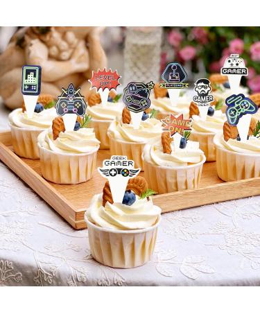 24 Video Game Cupcake Toppers - 12 Styles for Birthday & Game Parties | Fun Cake Decorations & Guest Gifts - Buy Online on GoSupps.com