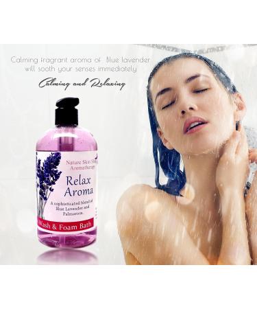 Aromatherapy Relax Lavender Shower Bath Gel - 16 Ounce | Soothing Spa Experience for Wellness & Relaxation - Buy Online on GoSupps.com