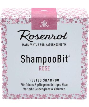 Rosenrot Naturkosmetik - ShampooBit - Solid Shampoo Rose - 55g - For fine and nourishing hair - Gives silky shine and volume. - Buy Online on GoSupps.com
